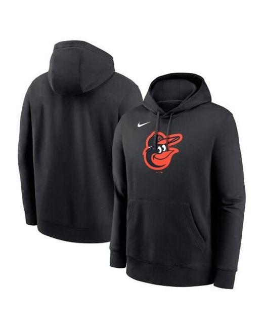 Nike Black Baltimore Orioles Logo Club Fleece Pullover Hoodie for men