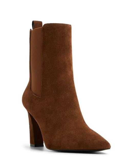 ALDO Brown Liora Pointed Toe Chelsea Boot