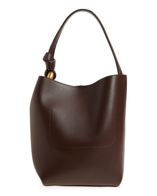 J.W. Anderson Brown Small Jwa Corner Leather Bucket Tote
