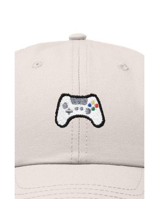 Alix White Game Controller Embroidered Hat for men