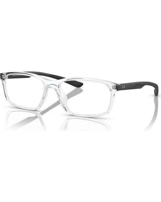 ARMANI EXCHANGE Metallic 56Mm Rectangle Optical Glasses for men