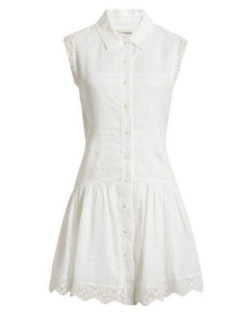 frame white denim dress FRAME Micro Flare Denim Dress | Ecru