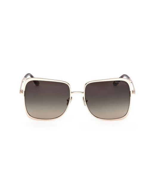 Tom Ford Tara 57Mm Gradient Square Sunglasses | Lyst display picture 1