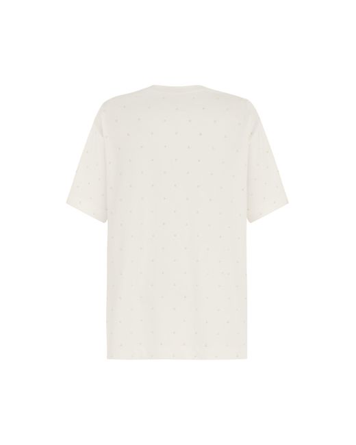 Nocturne White Beaded Oversized T-shirt