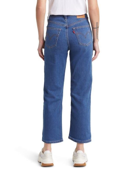 Levi's Blue Ribcage High Waist Ankle Straight Leg Jeans