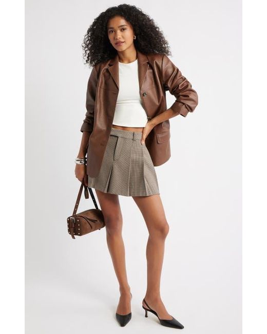 Open Edit Multicolor Pleated Miniskirt