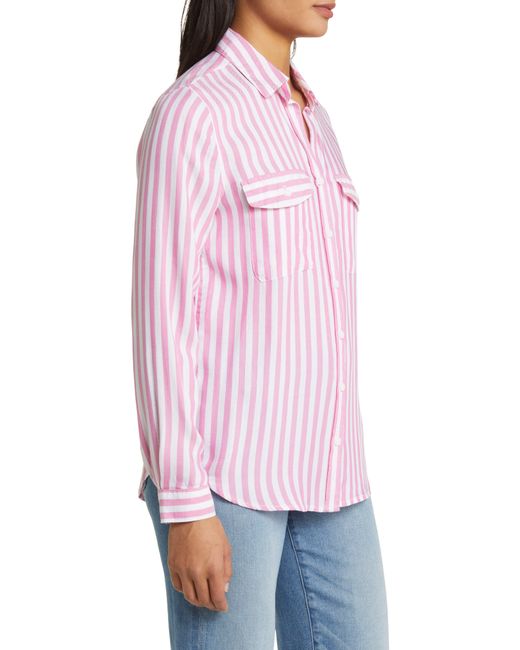 Beach Lunch Lounge Red Finley Stripe Button-up Shirt