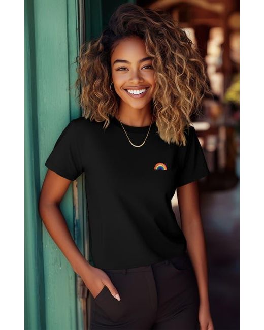 Alix Black Jersey Relaxed Tee