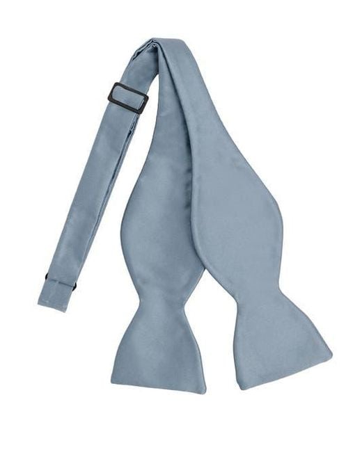 Brooklyn Brigade Blue Solid Satin Bow Tie for men