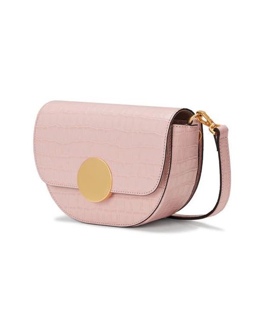 orYANY Pink Lottie Croc Embossed Crossbody Bag