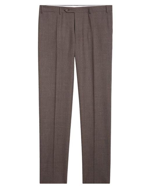 Canali Gray Siena Regular Fit Impeccabile Super 130S Wool Suit Pants for men