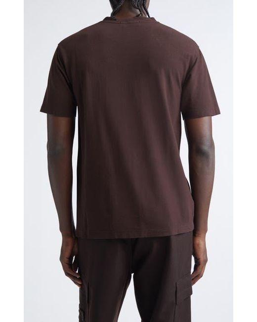 Stone Island Brown Ghost Compass Patch T-Shirt for men