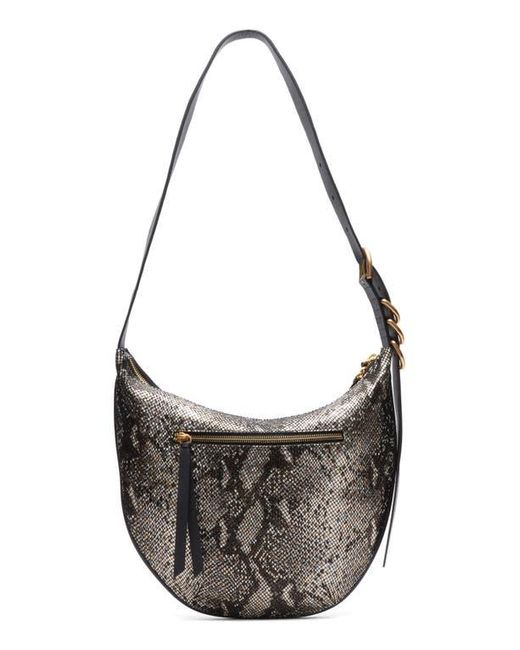 Rag & Bone Metallic Medium Mercer Snake Embossed Leather Hobo Bag