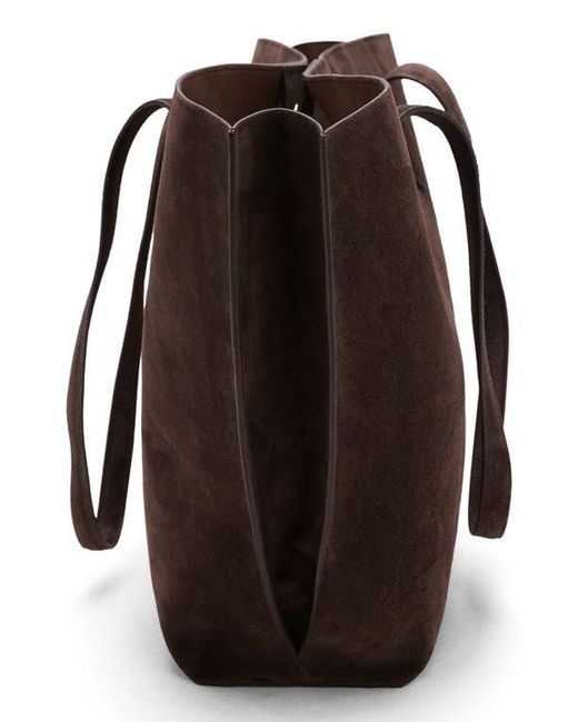 Mango Brown Suede Shopper Bag