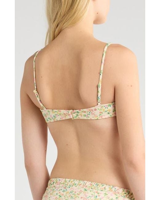PacSun Natural Anemone Floral Bralette Bikini Top