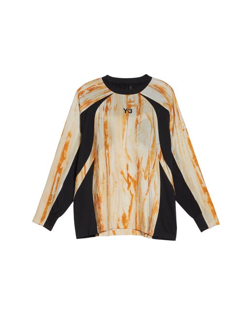 Y-3 Natural Rust Print Long Sleeve T-shirt for men