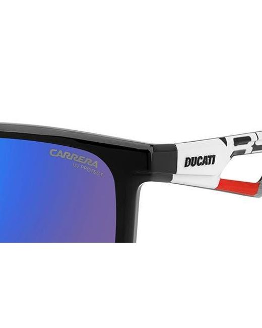 Carrera Blue X Ducati 56Mm Rectangular Sunglasses for men