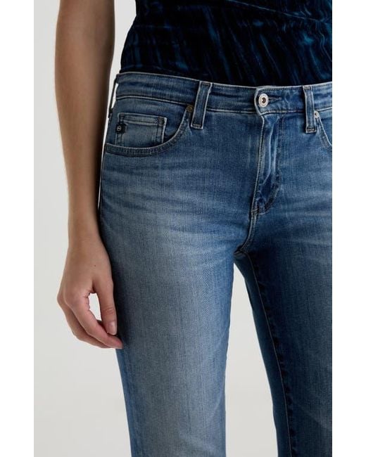 AG Jeans Blue Prima Low Rise Cigarette Jeans