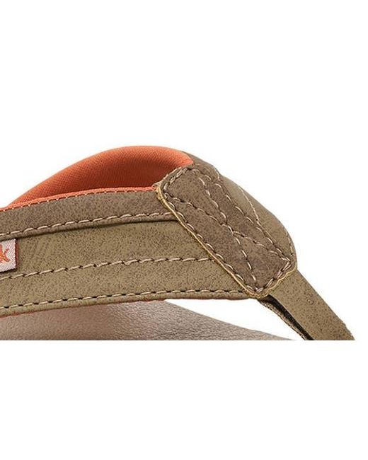 Sanuk Brown Ziggy Water Friendly Flip Flop for men