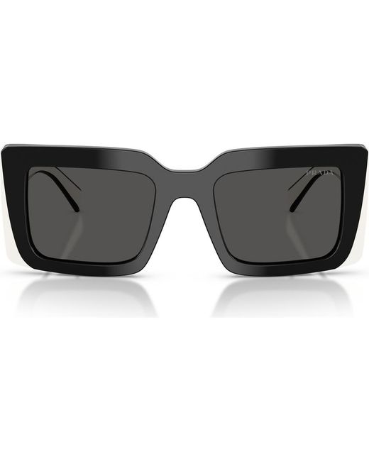 Prada Gray 52Mm Rectangle Sunglasses
