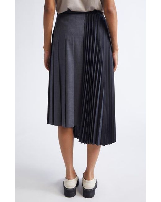 Undercover Blue Mixed Media Skirt