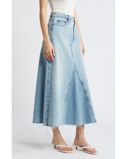 FRAME Blue The Dorothy Denim A-line Skirt