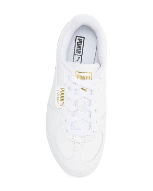 PUMA White Palermo Elevata Platform Sneaker