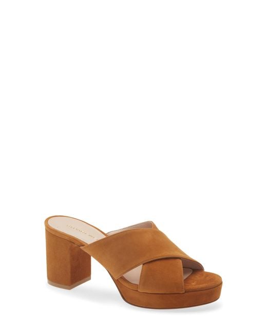 Stuart Weitzman Brown Dayna Platform Sandal
