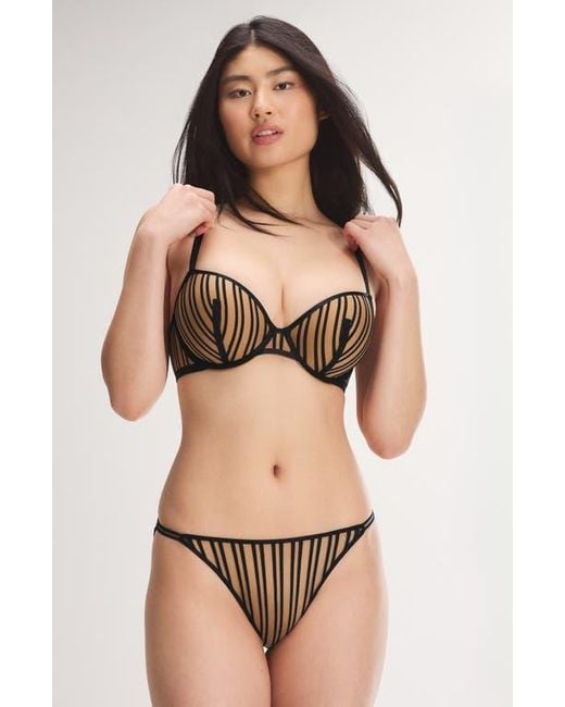 Savage x Fenty Black Strappy Hour Lightly Lined Semi-Demi Bra