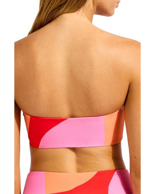 Seafolly Red Reversible Strapless Tube Bikini Top