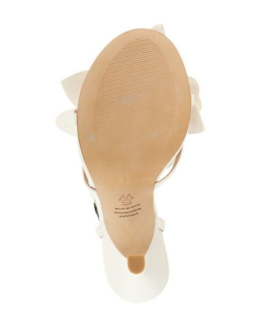 Stuart Weitzman White Paradise 100 Ankle Strap Sandal
