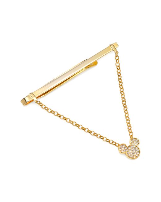 Cufflinks Inc. Metallic X Disney Mickey Crystal Chain Tie Bar With Chain for men