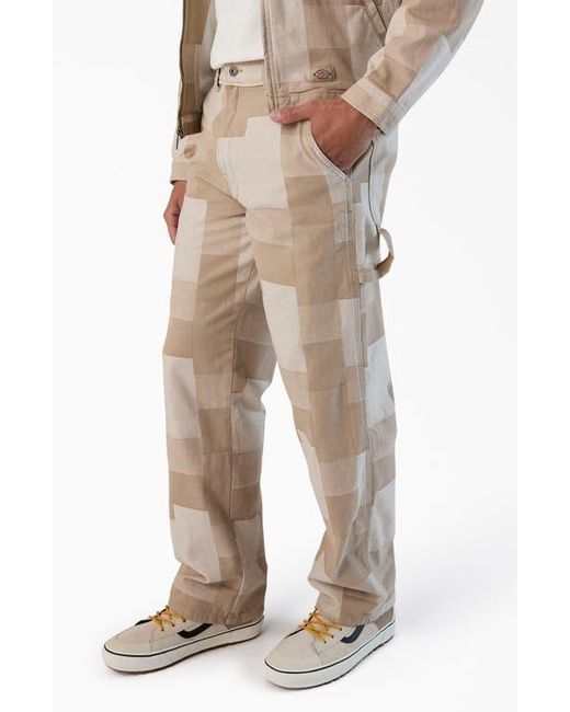 Dickies Natural Patchwork Jacquard Carpenter Pants for men