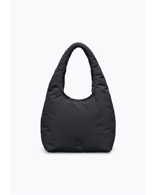 GotBag Black Cloud Shoulder Bag Recycled Nylon Puffer Handbag