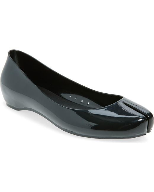 Jeffrey Campbell Black Fixed Split Toe Jelly Flat