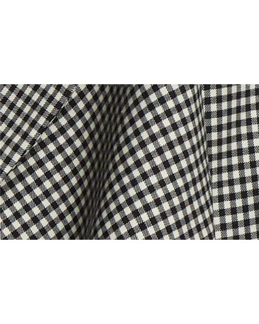 Comme des Garçons Gray Gingham Crop Wool Gabardine Jacket