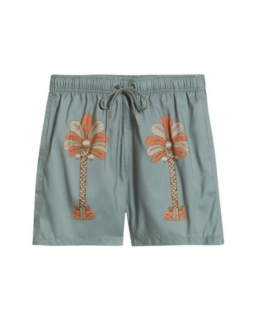 Boardies Blue Printed Swim Trunks for men