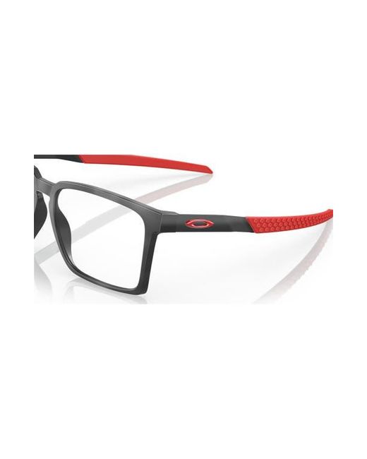 Oakley Black 56Mm Rectangle Optical Glasses for men