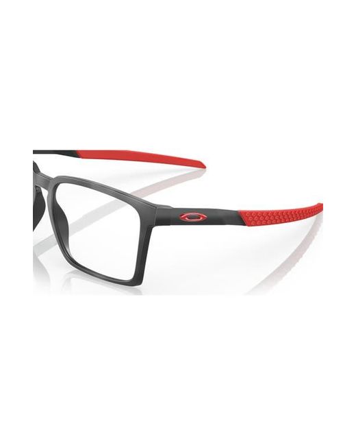Oakley Black 56Mm Rectangle Optical Glasses for men