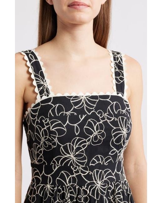sachin and babi light blue dress Sam Edelman Floral Embroidered Eyelet Puff Sleeve Shirtdress