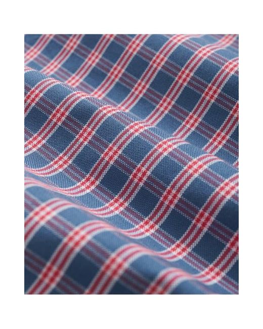 Brooks Brothers Blue Non-Iron Check Cotton Stretch Oxford Button-Down Shirt for men