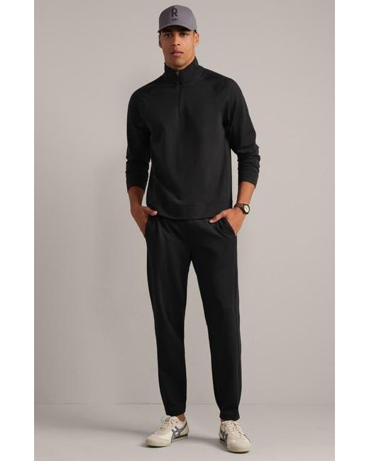 Rhone Black Dreamstate Quarter Zip Pullover for men