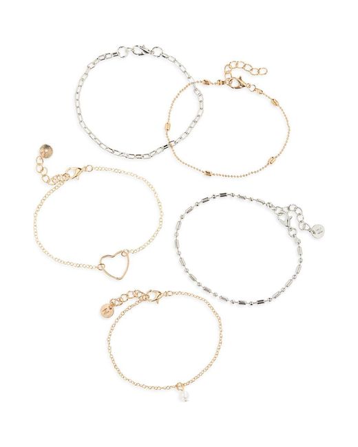 BP. White Set Of 5 Bracelets
