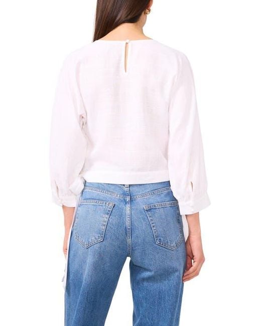 1.STATE White Side Tie Top