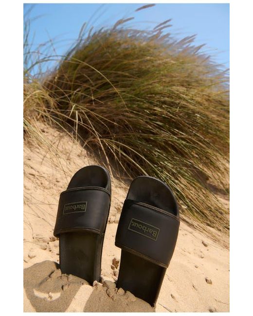 Barbour Black Cresswell Slide Sandal for men
