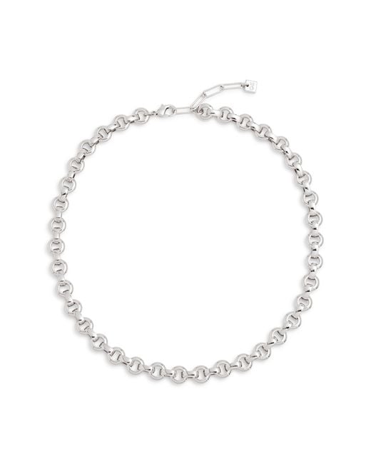 Open Edit White Flat Cable Chain Necklace