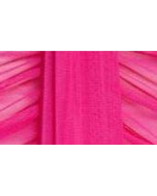 LAQUAN SMITH Pink Ruched Maxi Skirt