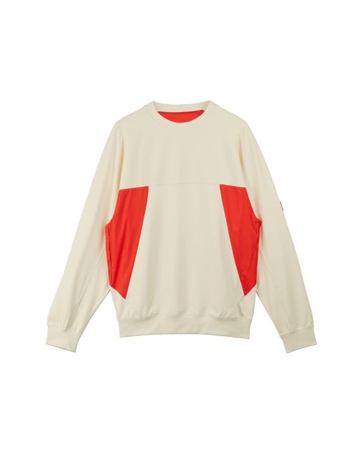 Y-3 Red Y-3 Colorblock Organic Cotton Blend Crewneck Sweatshirt for men