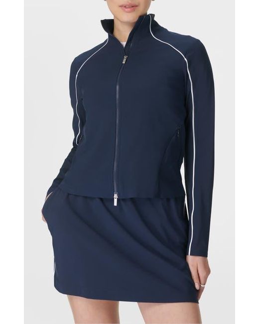 Sweaty Betty Blue Anytime Explorer Stretch Track Jacket