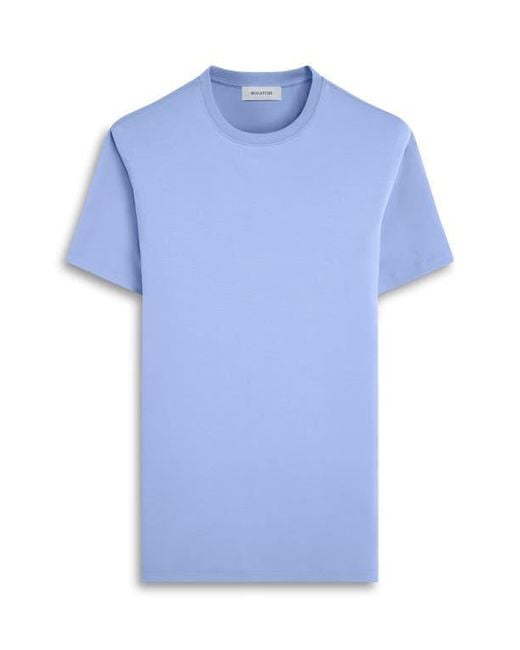 Bugatchi Blue Hank Solid Pima Cotton T-Shirt for men